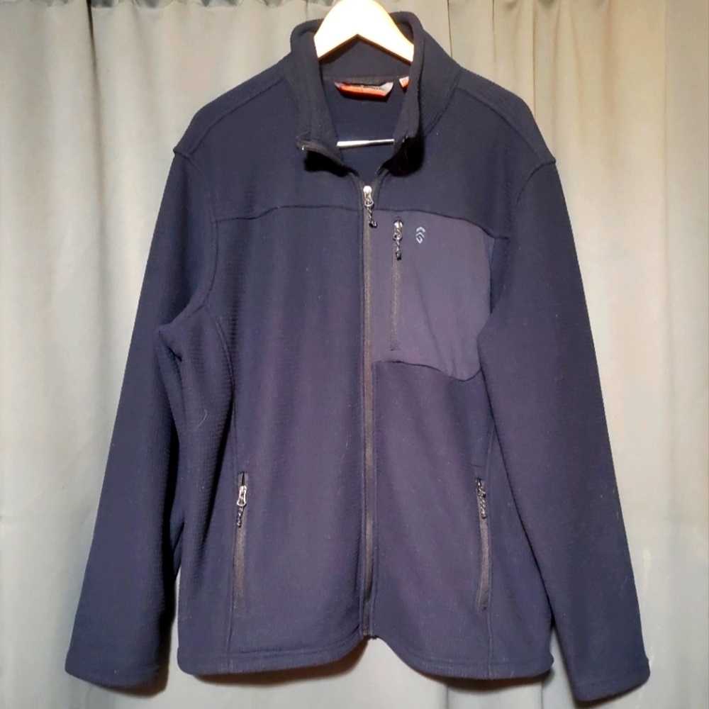 Free Country Navy Blue Zip Up Jacket Size XL